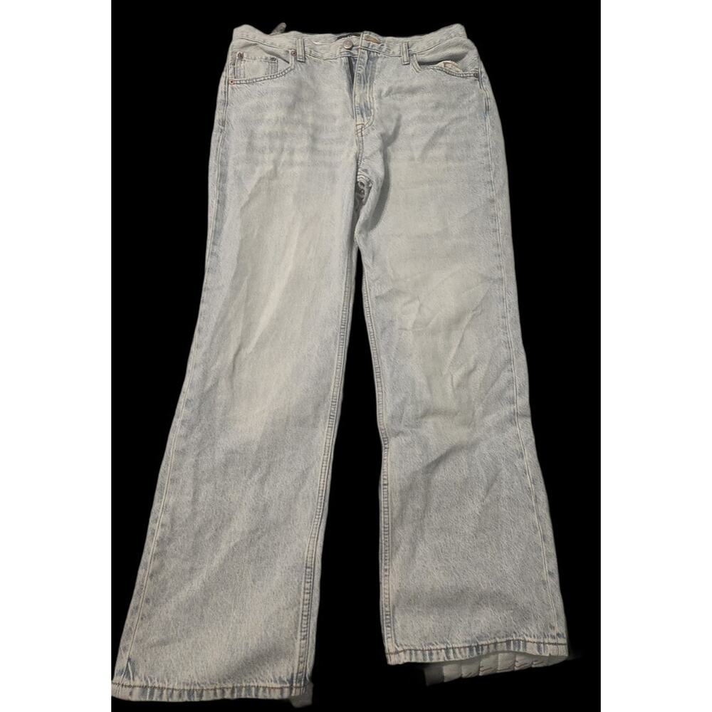 Denim Jeans Aeropostale High Rise Baggy Light Wash Women's 90s Inspired 14 Short